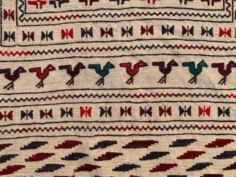 Vintage Afghan Hand-Woven: Mashwani Wool Area Rug, Traditional Carpet (4x6 ft.) gallery