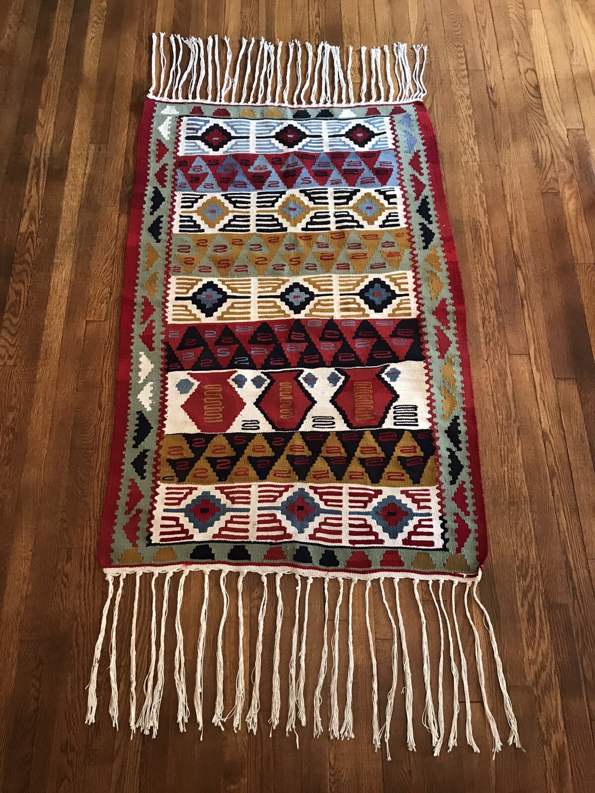 Vintage/Antique Turkish Kilim Anatolian Rug - Geometric gallery