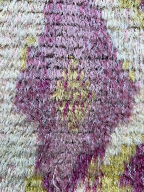 Vintage Beautiful Hand Knotted Mid Century Swedish Scandinavian Rye Shag WoolRug gallery