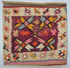 Vintage Central Anatolian Kilim Bag 16×17 Small Turkish Nomadic Saddlebag Pocket