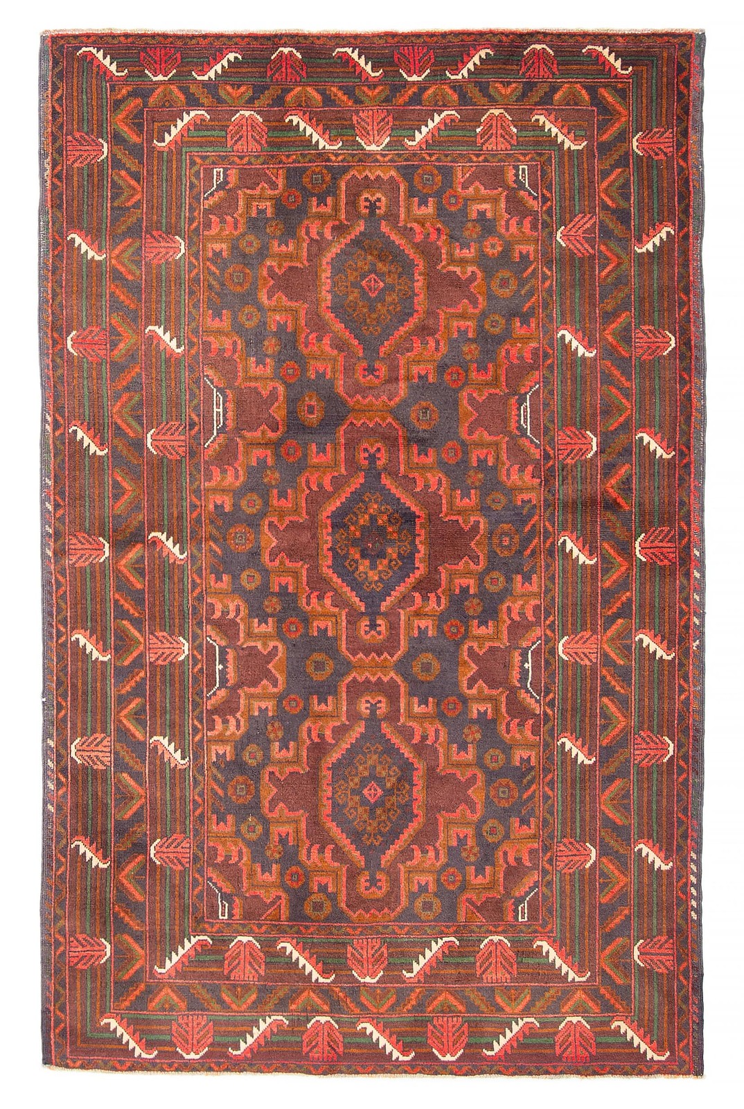 Traditional Vintage Hand-Knotted Area Rug 4'3" x 6'8" Oriental Wool Carpet gallery