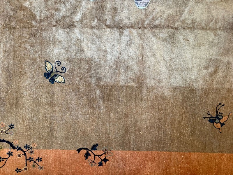 A Gorgeous Antique 7' x 8'-6" Art Deco Chinese Rug Circa 1920 gallery