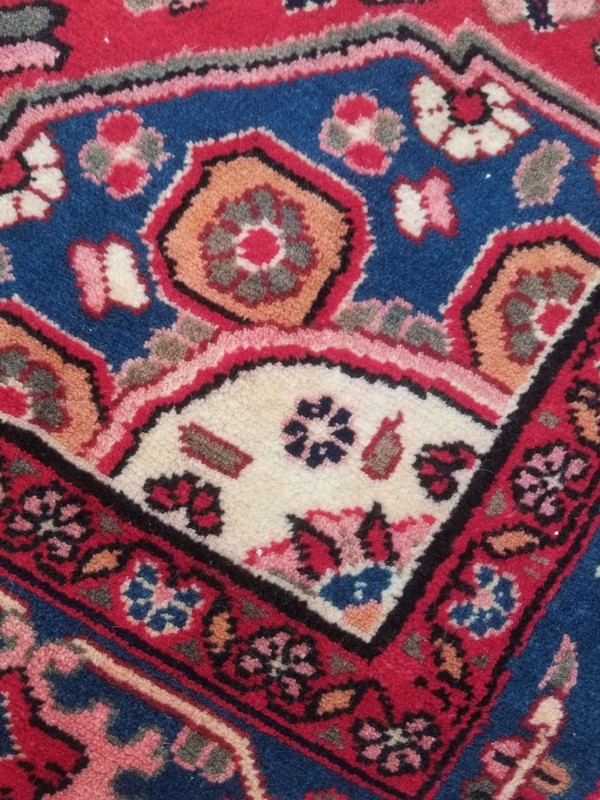 Distressed Authentic Hand Knotted Vintage Afghan Turkmen Wool Area Rug 7.2x5.0ft gallery