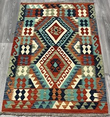 Vintage Kilim Traditional Hand Made Oriental Wool Kilim 5ftx3.2ft 154cmx100cm