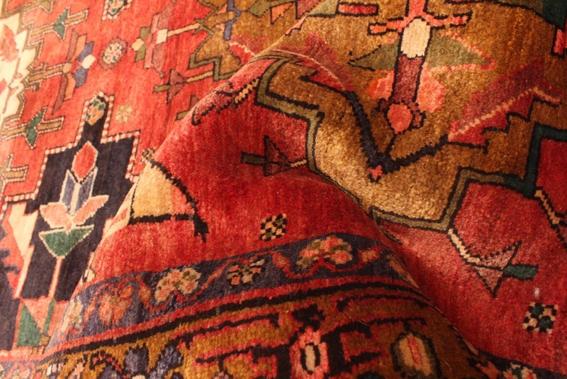 3'8" x 9'11" Vintage Hand-knotted Runner Rug Traditional Oriental Wool Carpet gallery