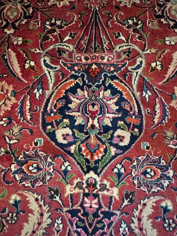 Stunning Fine Vintage Handmade Palace Size Oriental Rug, Medallion Design, 11x16 gallery