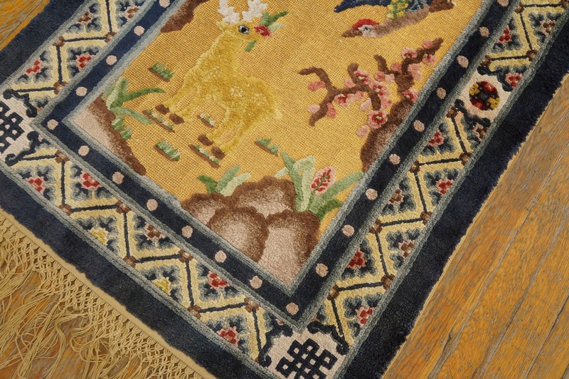 2X3 Antique Chinese Silk Area Rug 1935 gallery