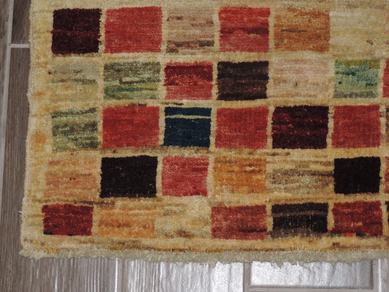 4x3ft. Handmade Afghan Chobi Gabbeh Wool Rug gallery
