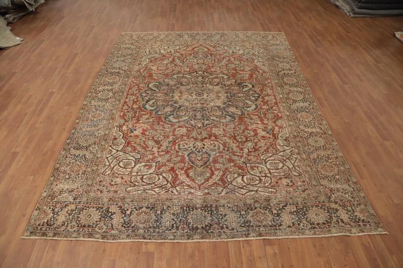 Antique Vegetable Dye Traditional Living Room Area Rug 9x12 ft Hand-knotted Wool gallery