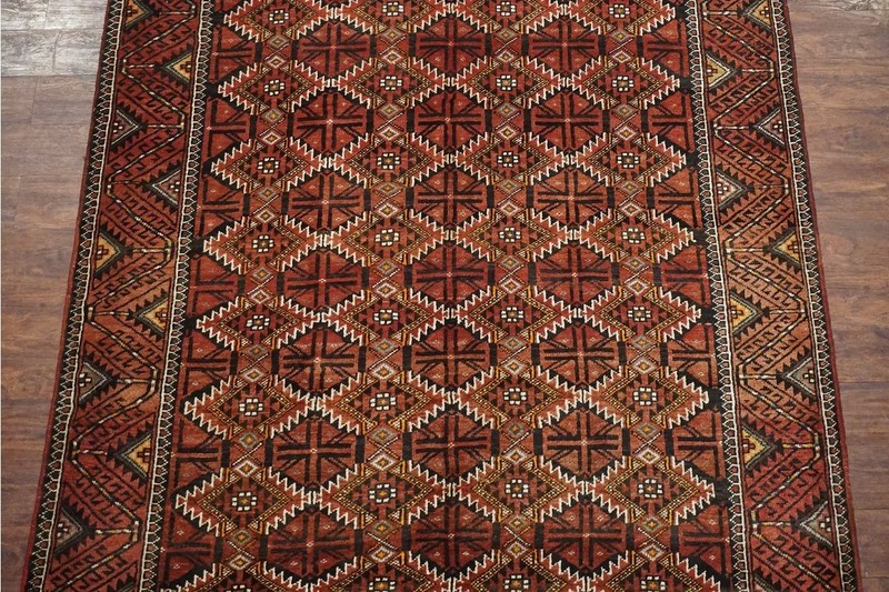 Antique Per'sian Baluchi Rug 65x120 Hand Knotted Tribal Gallery Runner c1900 gallery