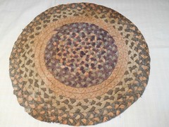 Vintage Antique Braided “Folk Art” Rug/Mat – Nice neutral colors
