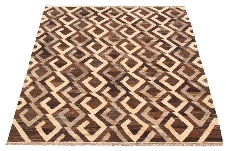 Vintage Hand Woven Area Rug 5'1" x 6'6" Traditional Wool Oriental Carpet gallery