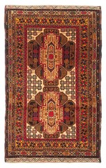 Vintage Traditional Hand-Knotted Area Rug 2’10” x 4’8″ Oriental Wool Carpet