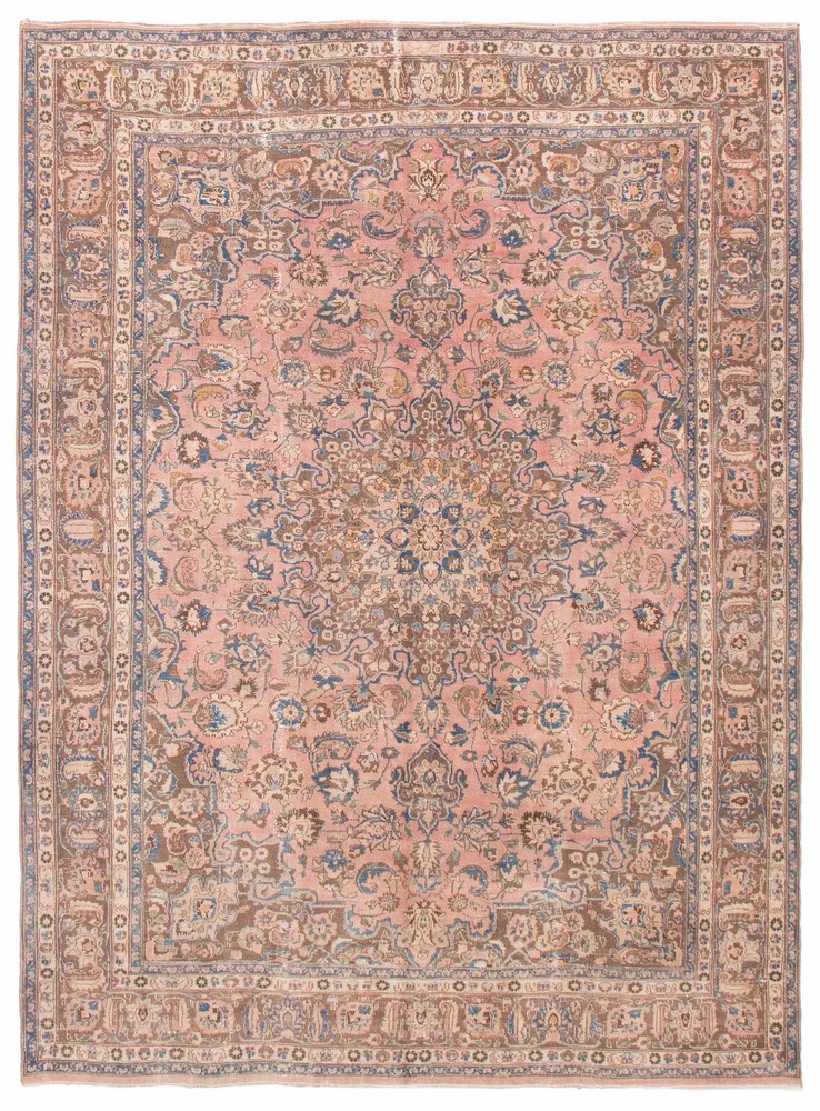 Vintage Oriental Hand-Knotted Carpet 8'0" x 11'2" Traditional Wool Area Rug