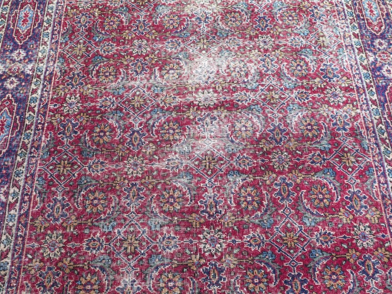 Vintage Anatolia Carpet, Burgundy Rug, Floor Carpet Handmade Large Rug 67"X110" gallery