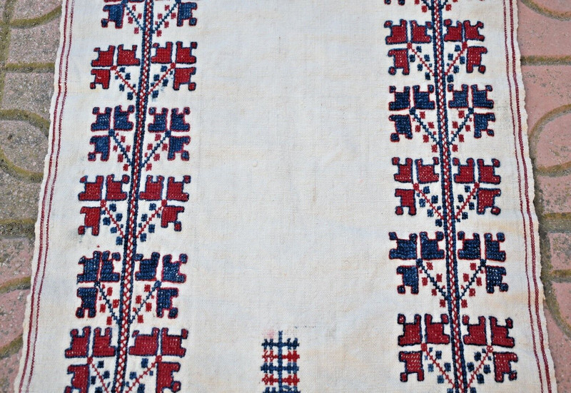 Antique Turkish Rug 16'' x 25'' Collector's Item Cicim Apron Wall Hangings Rug gallery
