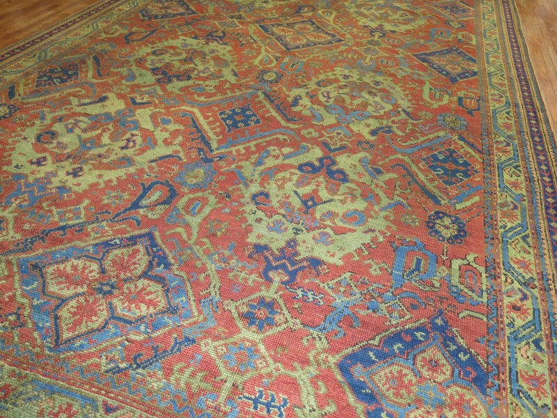 Antique Decorative Turkish Oushak Ushak Rug Palace Size 11''x22'4'' gallery