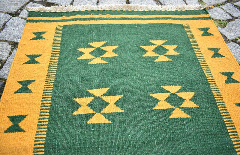 Caucasian Rug 26'' x 39'' Small Kabbeh Rug Flat Woven Rug Home Decor Wool Rug gallery