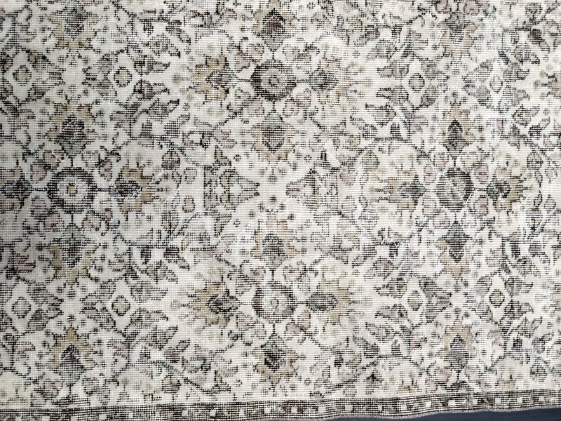 Beige Turkish Vintage Runner, 2.9x6.7ft, Antique Beige Brown Handmade Runner, gallery