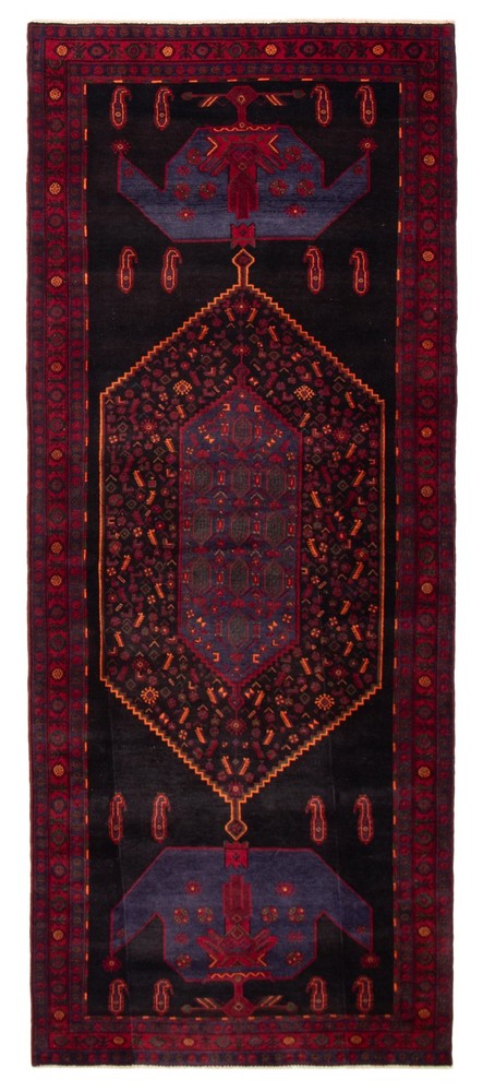 Vintage Hand-Knotted Carpet 5'0" x 12'0" Traditional Oriental Wool Area Rug