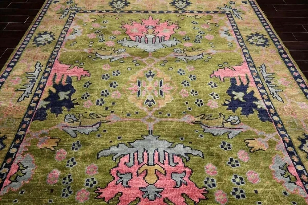 Vintage Antique Green Oushak Rug For Rooms to Warming Your Space with Elite Rugs