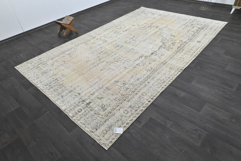 Oushak Turkish Vintage Rug 6x10 Kilim Rug Anatolian Handmade Boho Decor BEIGE gallery