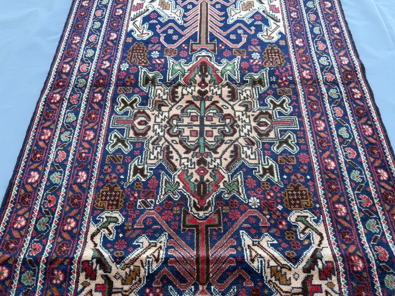 Fine Antique Afghan Baluchi Rug 3x5 Blue Handmade Persian Style Oriental Carpet gallery