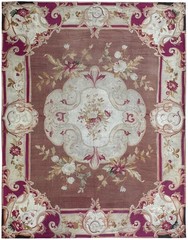 9X12 Antique French Aubusson Rug Napolian III 285cm x 358cm C.1870
