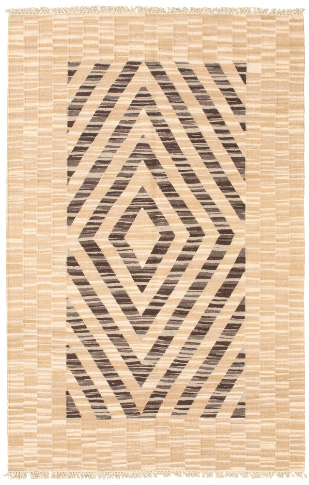 Vintage Hand Woven Area Rug 5'2" x 8'0" Traditional Wool Oriental Carpet