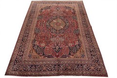 Mahvelat Rug 10′ x 13’2” Red Wool Vintage Traditional Hand-Knotted Carpet