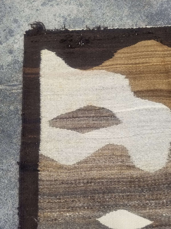 Vintage Handmade Turkish Tulu Traditional Wool Kilim Rug 194x124 cm gallery