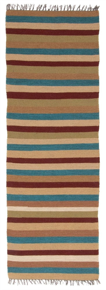 Vintage Hand Woven Area Rug 2'0" x 5'8" Traditional Wool Oriental Carpet