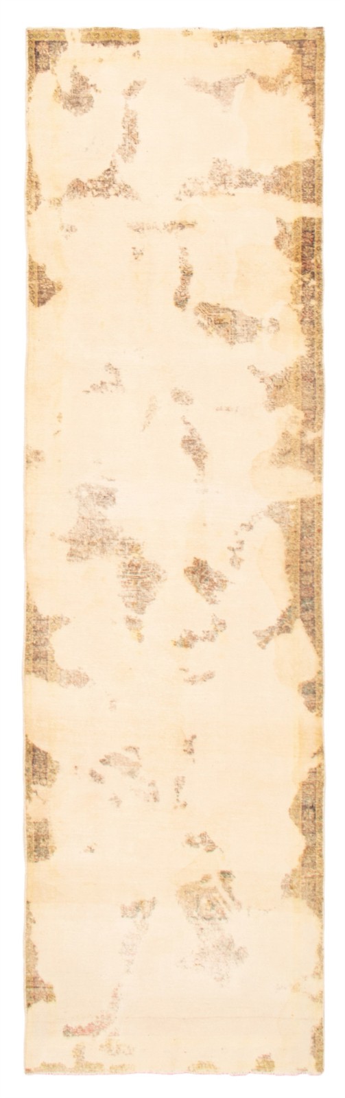 3'5" x 12'2" Vintage Hand-knotted Runner Rug Traditional Oriental Wool Carpet gallery