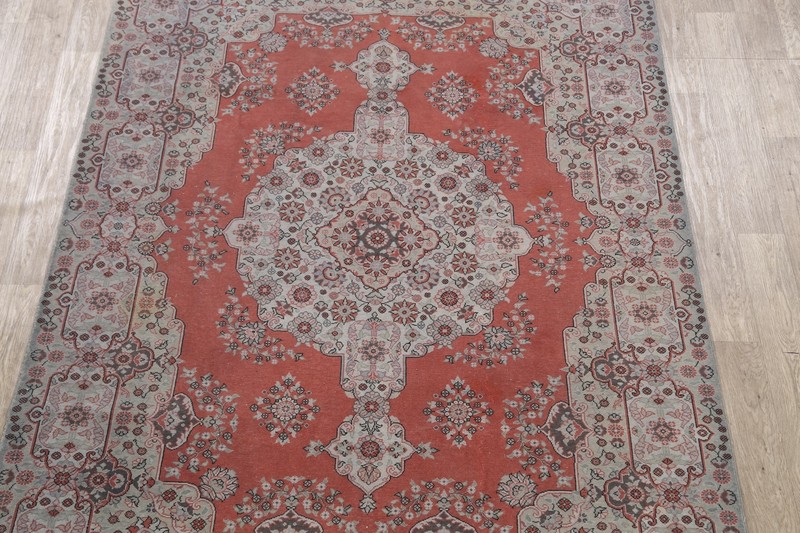 Antique Medallion Anatolian Turkish Oriental Area Rug Wool Hand-Knotted 7x9 ft gallery