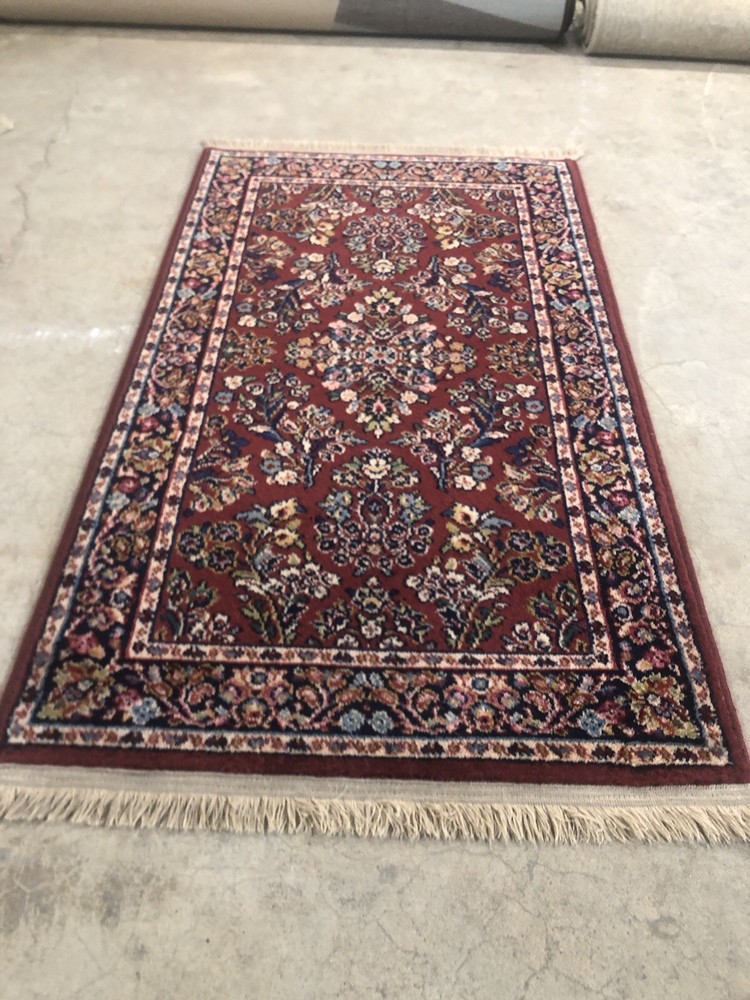 2.6x4.3 Karastan Rug 785 Red Sarouk -Professionally Washed