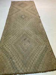 Antique Oriental Hand-Knotted Wool Runner Ivory/Beige/Gray/Green 4’1″ x 11’5″