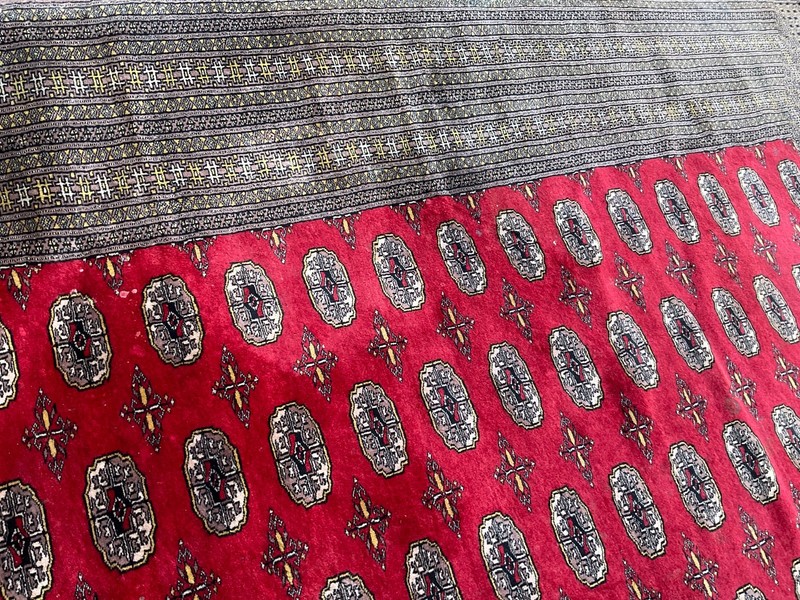 Vintage Persian Rug Wool Bokhara Hand Knotted Oriental Area Rug 7'X10' gallery