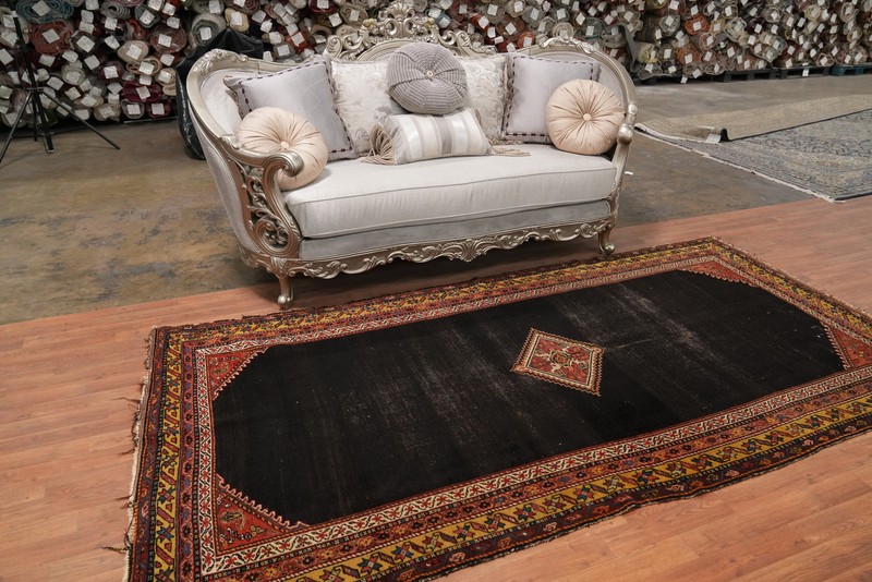 Pre-1900 Vegetable Dye Traditional Area Rug 5x10 Ft Hand-Knotted Wool Carpet gallery