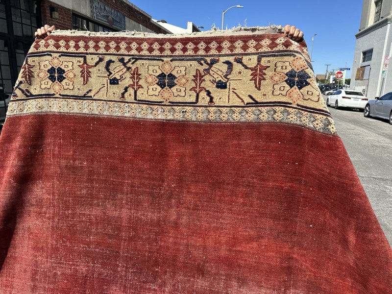 Auth: 19th C Antique Agra Rug Elegant Unique Sophisticated Decor Brick 12x17 gallery