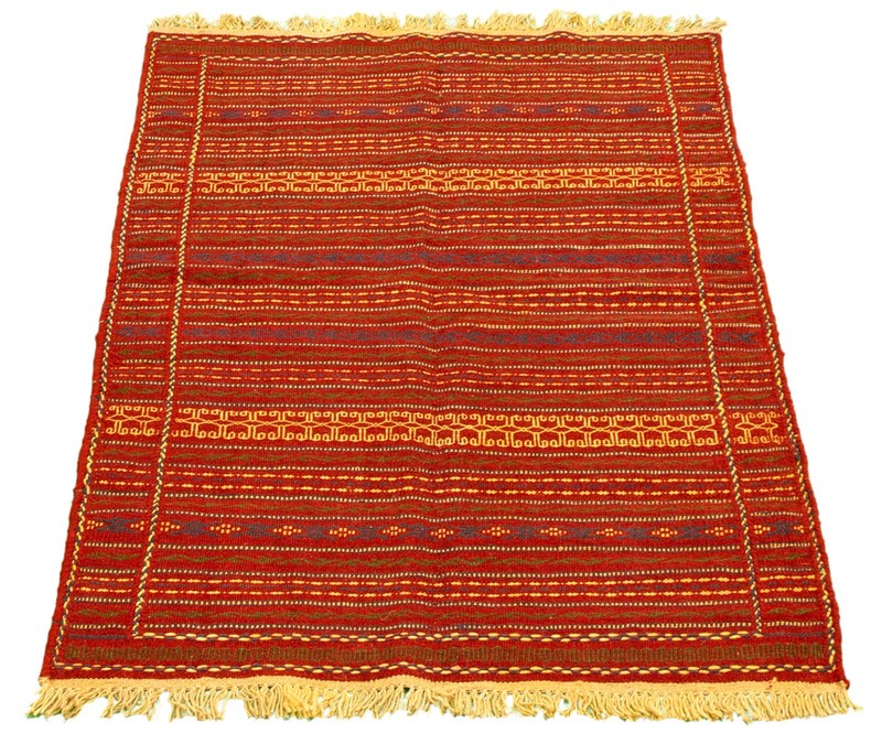 Vintage Hand Woven Area Rug 3'3" x 4'11" Traditional Wool Oriental Carpet gallery