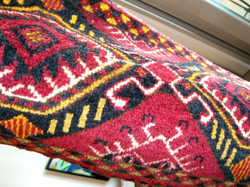AMAZING 1900 COLORFUL TURKOMAN TORBA FULL PILE WITH GREAT COLORS gallery