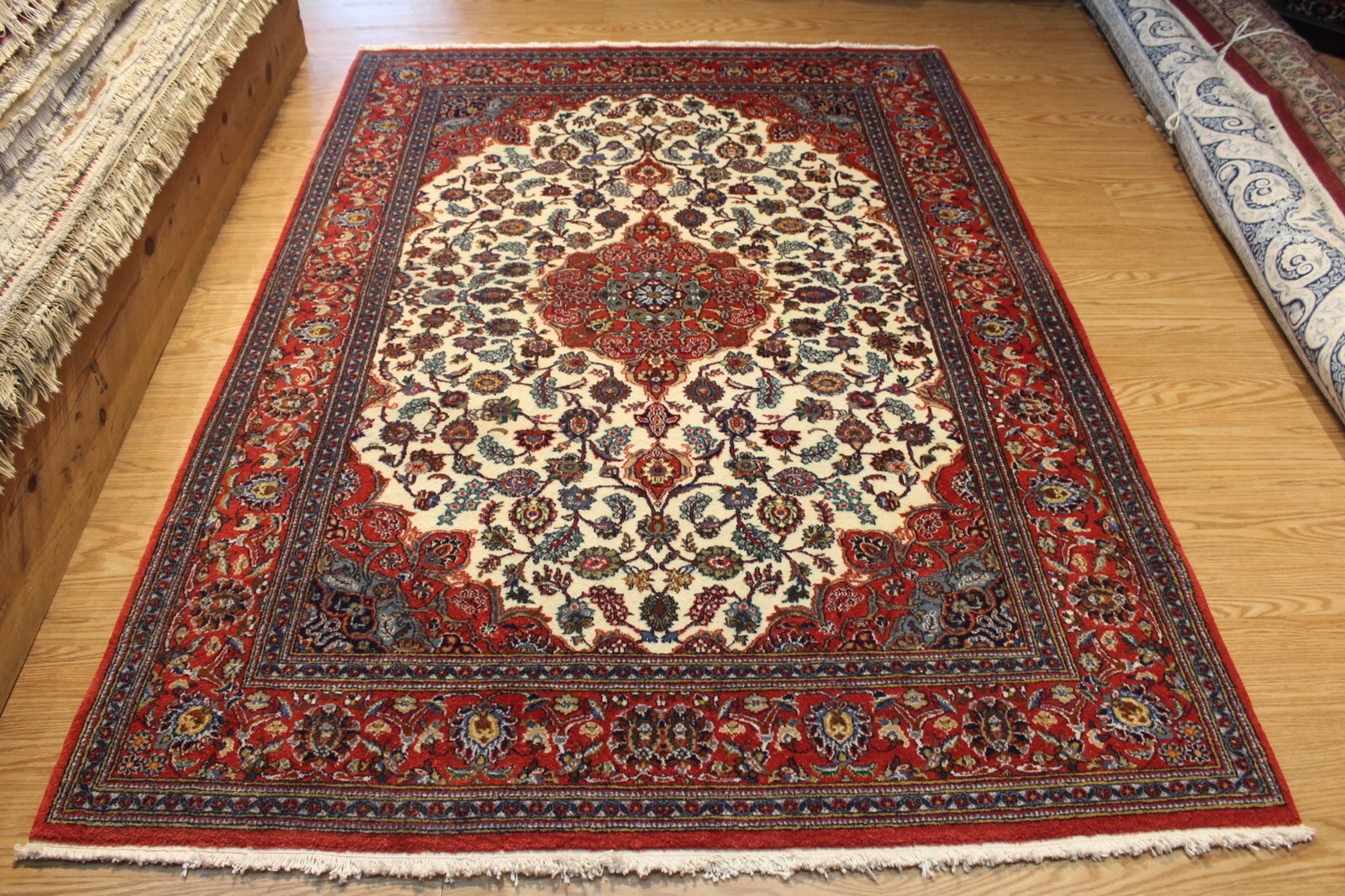 8X5 Ft. ANTIQUE HANDMADE RUG, Authentic in great condition, KASH-AN Traditional gallery