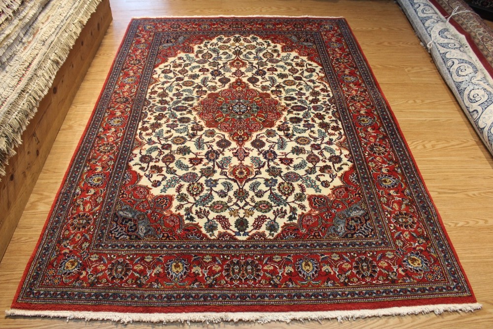 8X5 Ft. ANTIQUE HANDMADE RUG, Authentic in great condition, KASH-AN Traditional