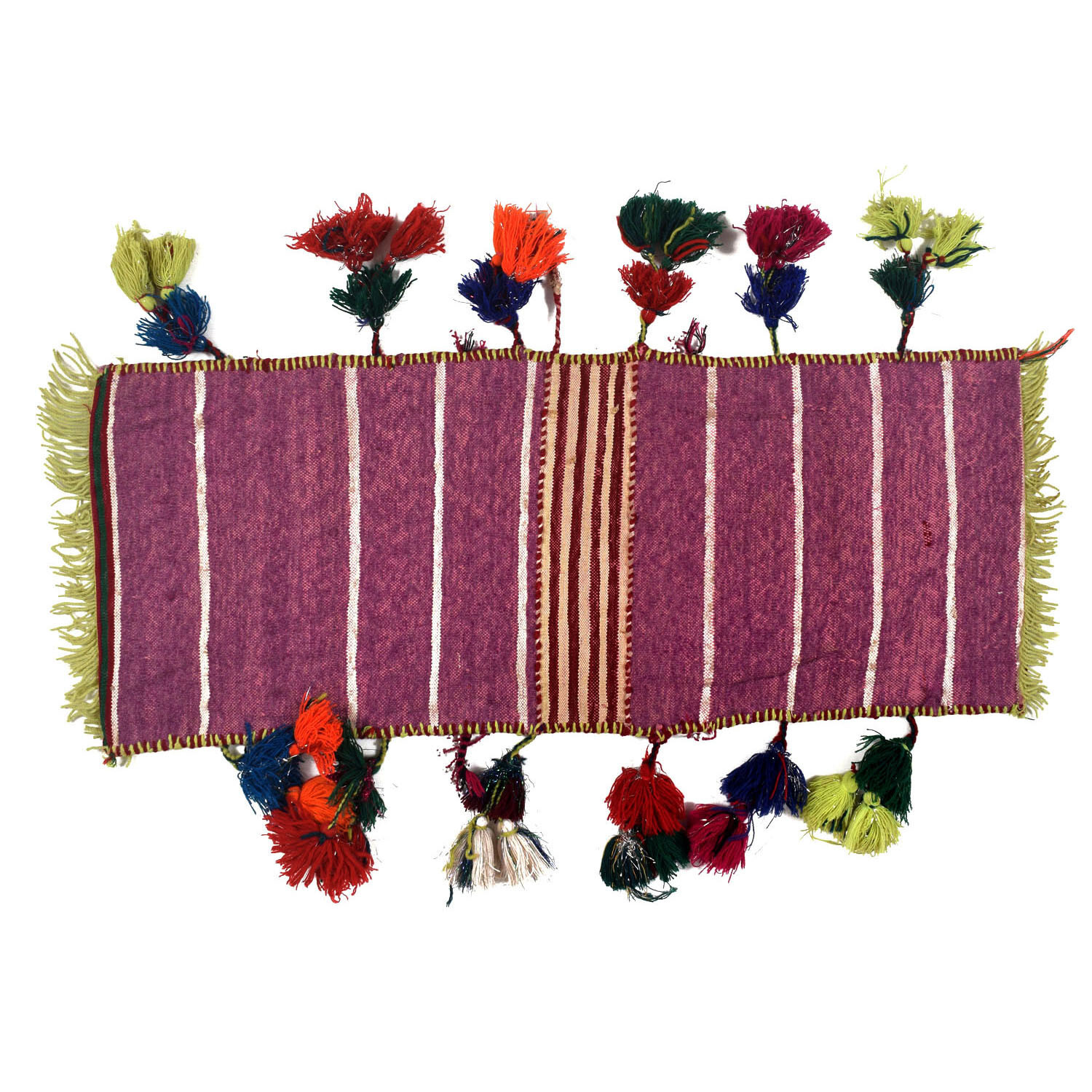 Handmade Saddle Bag Afghan Design Tribal Wool Home Decor Rug 1' x 2'6 ft -Y11969 gallery