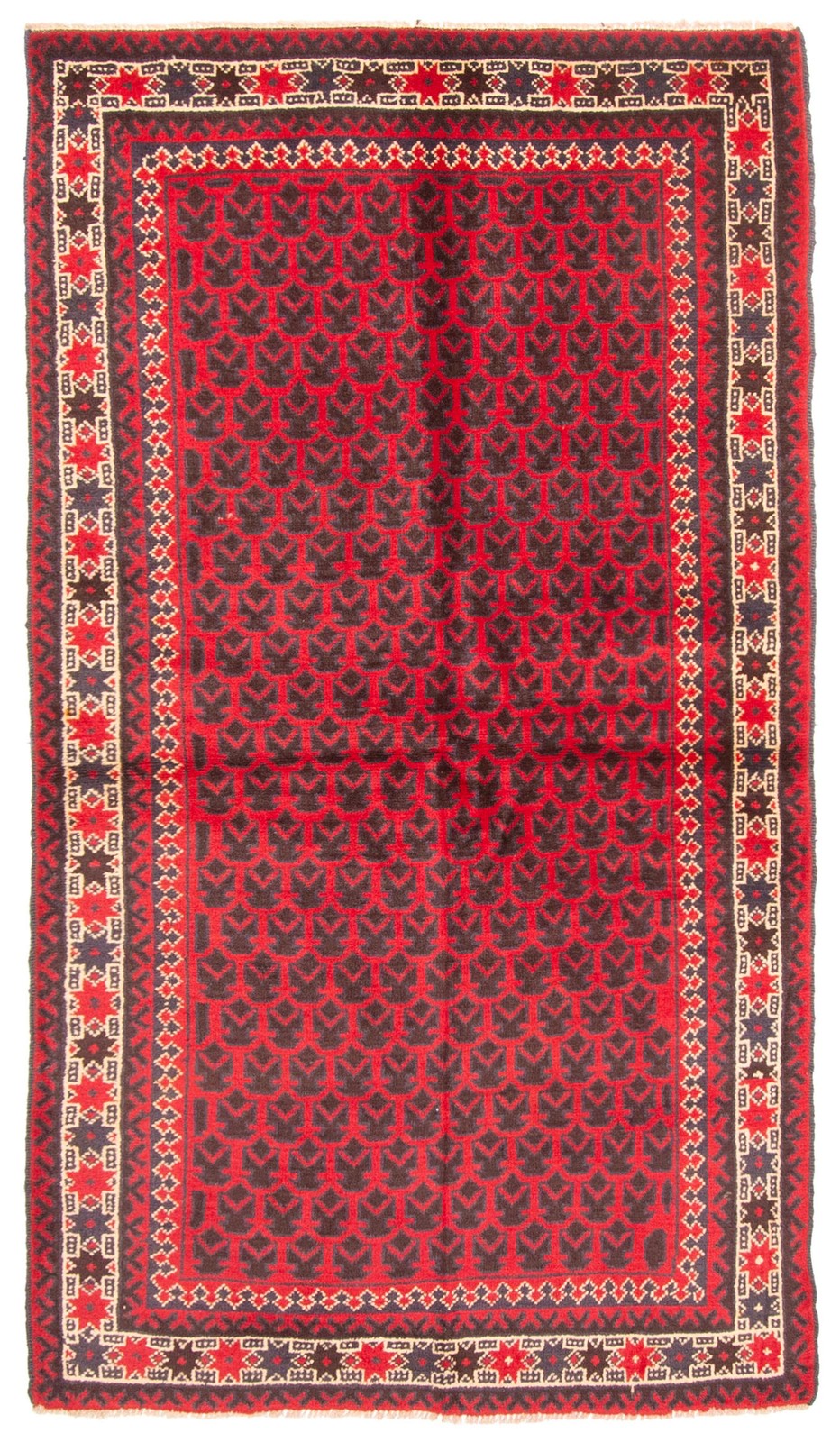 Vintage Traditional Hand-Knotted Area Rug 3'3" x 6'3" Oriental Wool Carpet gallery
