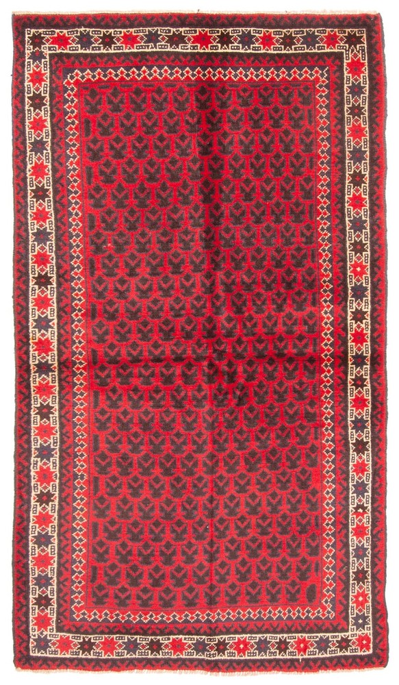 Vintage Traditional Hand-Knotted Area Rug 3'3" x 6'3" Oriental Wool Carpet