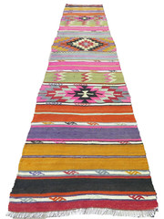 Anatolia Kilim Runner, Carpet Runner, Long Rugs, Aisle Rug 22″X113″ Hallway Rug