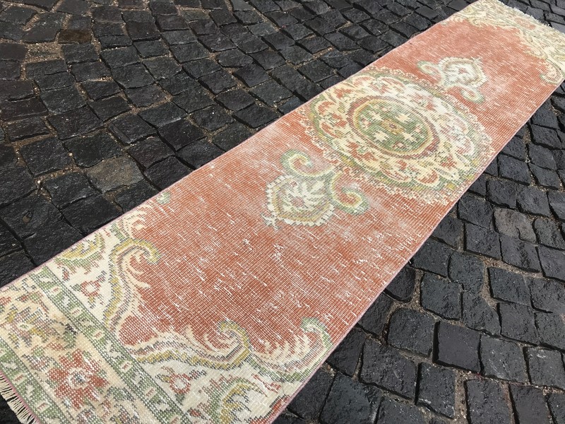 Turkish Antique rug Bohemian Area rug Oushak rug Vintage Rug Handmade Wool rug gallery