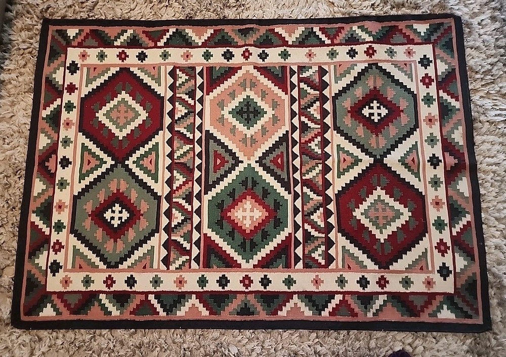 Turkish Rug, Vintage Rug, Large Kilim,Wool Rug, Handwoven Rug 51x72