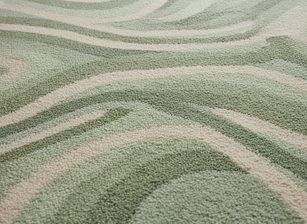 Modern Pebble Pattern Wool Area Rug Hand Tufted Contemporary Home Carpet Décor gallery